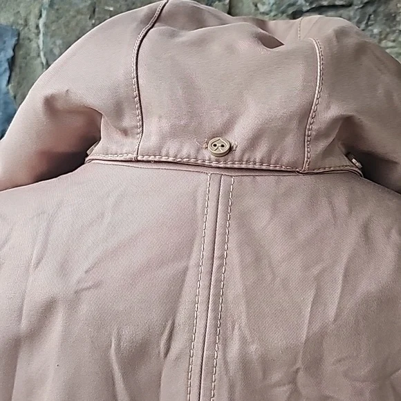 Kate Spade Camel Alpine Hooded Rain Coat, L/G